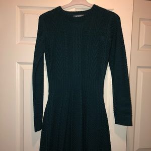 Green sweater dress
